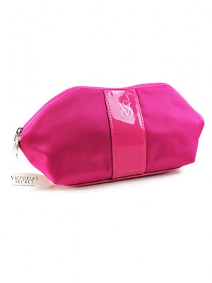 VCHB-197*VITORIAS SECRET NYLON COSMETIC POUCH (DEEP PINK)